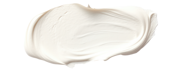 white cream brush stroke cosmetic skin care cut out transparent background