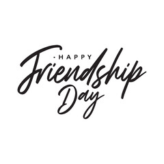 Happy Friendship day Calligraphy lettering card. calligraphy isolated on white background . PNG Image