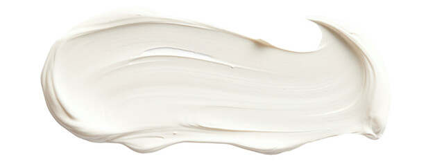 white cream brush stroke cosmetic skin care cut out transparent background
