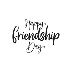 Happy Friendship day Calligraphy lettering card. calligraphy isolated on white background . PNG Image