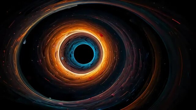 Spiral galaxy evil eye shaped, cinematic slow motion animated loop video