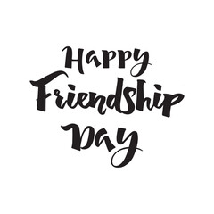 Happy Friendship day Calligraphy lettering card. calligraphy isolated on white background . PNG Image