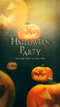 Halloween Party Promo. Vertical Stories Opener for Social Media.