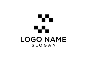 pixel logo, technology initial letter H logo design