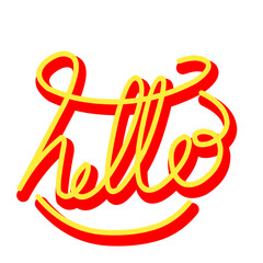 Hello lettering typography 