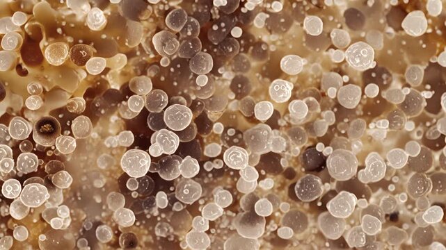 Brightfield image of adipose tissue displaying a mix of white and brown adipocytes with varying degrees of lipid content.