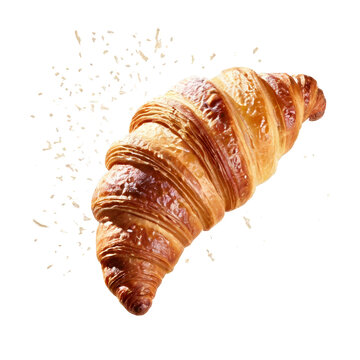 recommend clip art: Fresh and delicious croissant isolated on transparent background