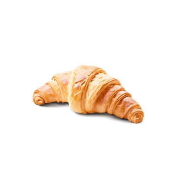 recommend clip art: Fresh and delicious croissant isolated on transparent background