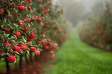 Obraz premium Apple Orchard in Autumn