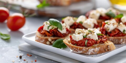 Sun-Dried Tomato Bruschetta With Basil