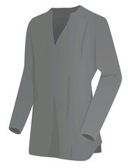 Naklejka premium Long sleeve t shirt. side view. vector