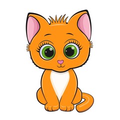 Illustration of a funny kitten
