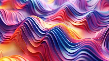Obraz premium Abstract colorful wave background with 3D effect