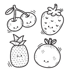 Vector illustration coloring simple cartoons. outline black and white, icon