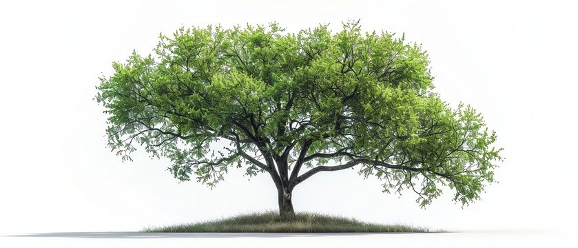 Box Elder tree single object, realistic isolated on white background