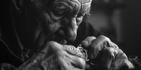 Old Man with Watch