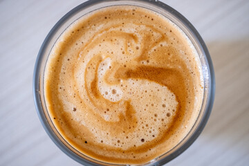 cup of cappuccino with foam