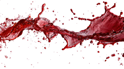 Dynamic splash of red liquid isolated, perfect for creative designs and art projects.