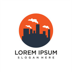 Symbol simple Mountain Logo with line art style Illustration logo design