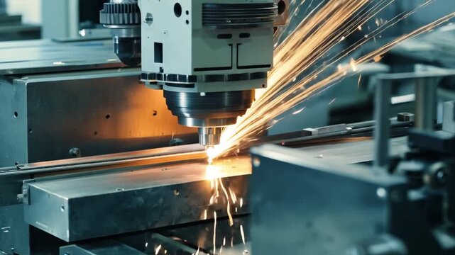 employees using CNC milling machines in the metal industry