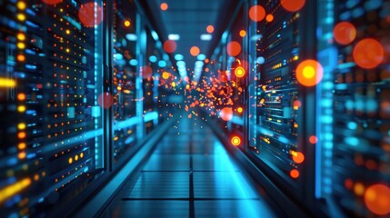 Fototapeta premium Advanced cybersecurity systems protecting digital data