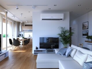 Fototapeta premium Cozy Living Room with TV