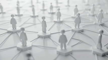 Hyper-Detailed 3D Rendering of Business Networking Principles. Generative AI