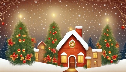 Christmas decorations and gifts, background for new year celebrations, winter fairy tale