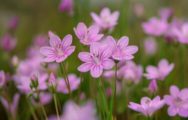 Pink Wildflowers in Bloom