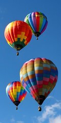 Fototapeta premium Colorful Hot Air Balloons Flying In The Sky