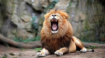 Obraz premium lion in the zoo