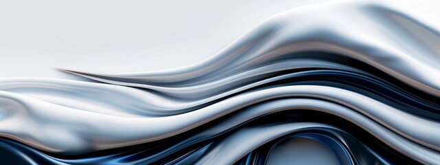  A blue-and-white abstract backdrop featuring wavy lines and sinuous curves, suggesting a liquid wave's undulating form