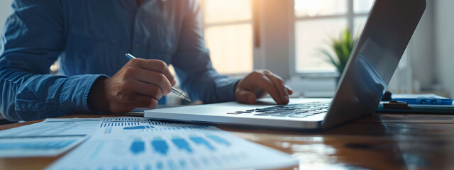 business consulting, collaboration, business people working in office, analytics banner background