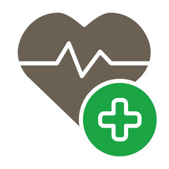 Health Glyph Two Color Icon