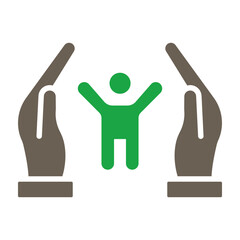 Human Rights Glyph Two Color Icon