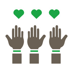 Volunteer Glyph Two Color Icon