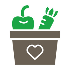 Nutrition Glyph Two Color Icon