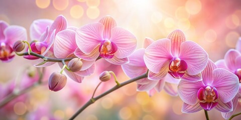 Pink Orchid Bloom in a Bokeh Backdrop, Orchid , Flower , Nature , Photography