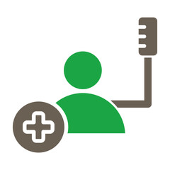 Obraz premium Patient Glyph Two Color Icon