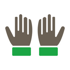 Gloves Glyph Two Color Icon