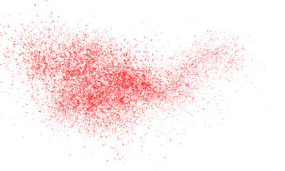 Red confetti splatter overlay