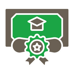 Diplomas Glyph Two Color Icon