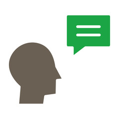 Speak Vector Glyph Two Color Icon