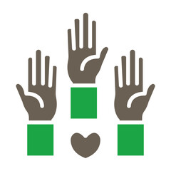 Volunteering Vector Glyph Two Color Icon