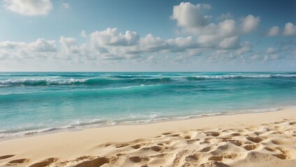 Obraz premium Tropical beach abstract texture for summer vacation and holiday travel concept with copy space.