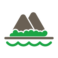 Cove Vector Glyph Two Color Icon