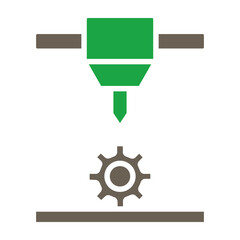 Fototapeta premium Gear Glyph Two Color Icon