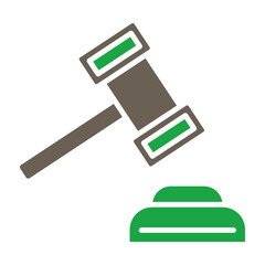 Law Glyph Two Color Icon