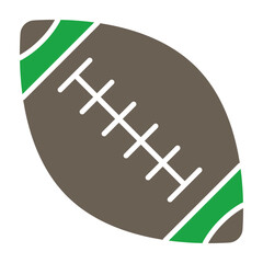 American Football Glyph Two Color Icon