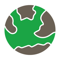 Earth Day Glyph Two Color Icon